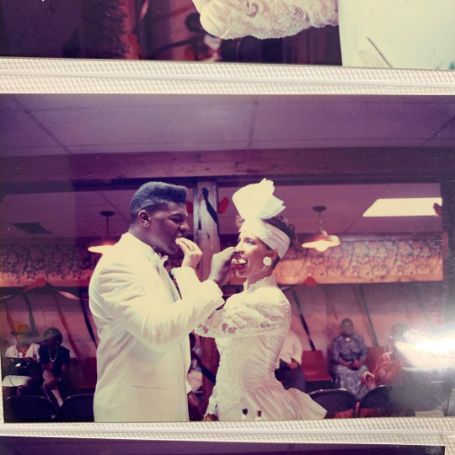 Photo of Naomi Burton-Crews's mother, Rebecca King-Crews, and father, Terry Crews during their wedding.